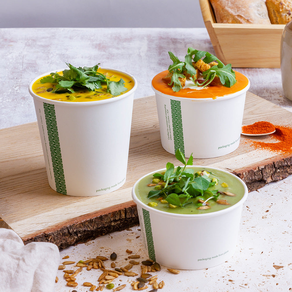 Round Paper Bowls & Lids