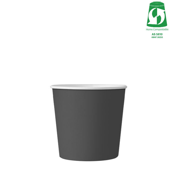 6oz (180ml) Single Wall Black Cup - Aqueous Coated - 79/80 Series