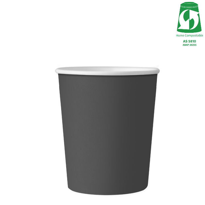 12oz (360ml) Single Wall Black Cup - Aqueous Coated - 89/90 Series