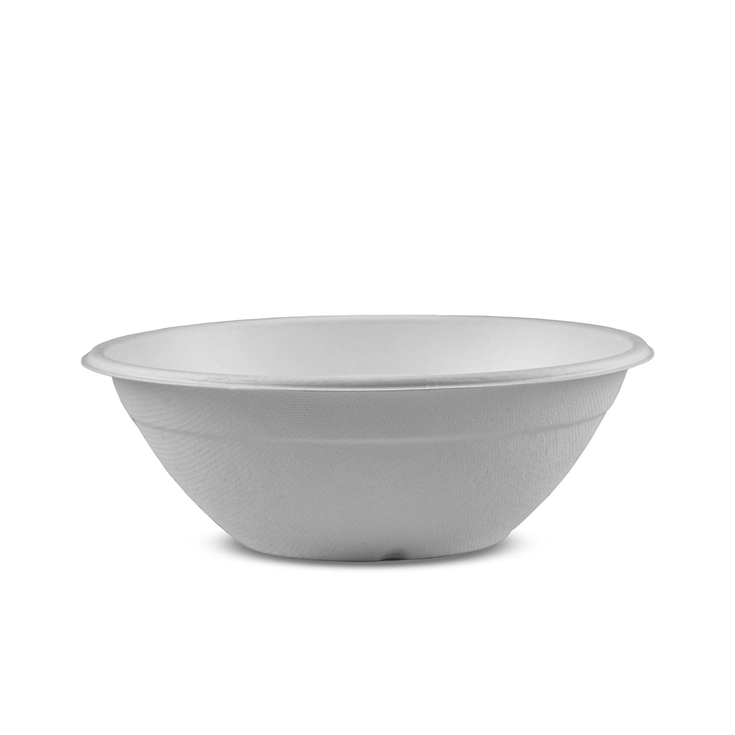 White plant fibre bowl on a white background
