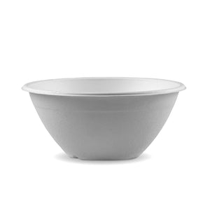 White plant fibre bowl on a white background