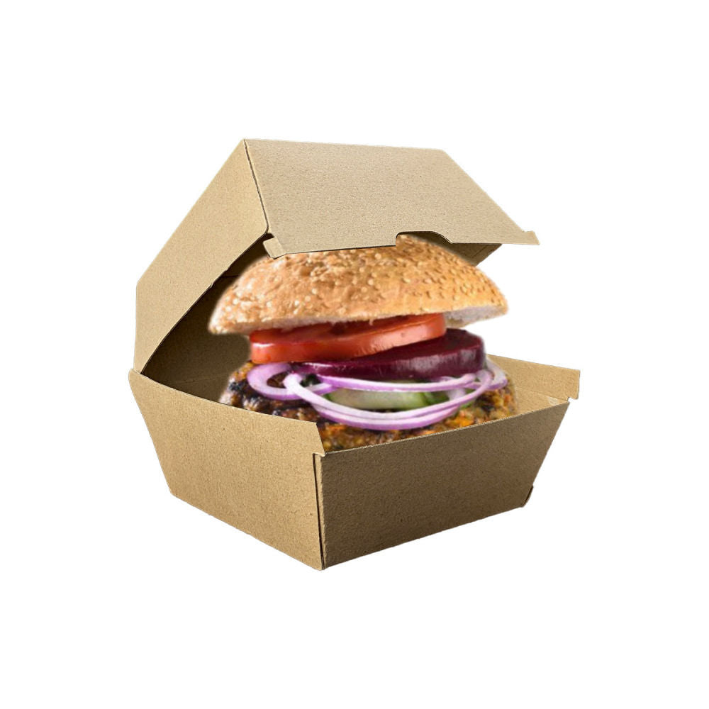 Burger Clam Large/High (113 x 111 x 100mm) Kraft Flute - Image #3