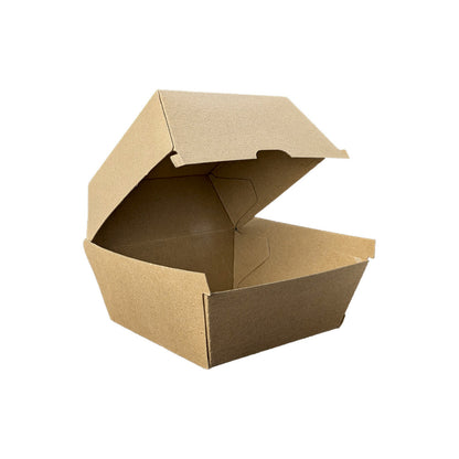 Burger Clam Large/High (113 x 111 x 100mm) Kraft Flute - Image #1