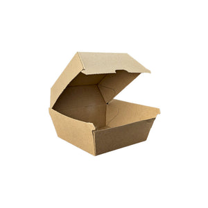 Burger Clam Regular (105 x 102 x 80mm) Kraft Flute - Image #1
