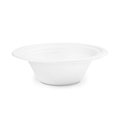 12oz (360ml) Wide Bagasse Bowl - White