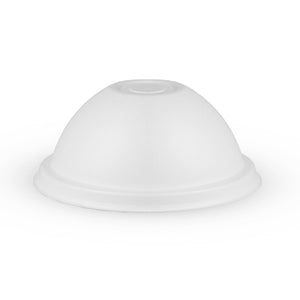 Dome Straw Hole Lid - Plant Fibre - PFAS Free - White - 89/90 Series - Image #1
