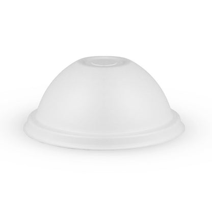 Dome Straw Hole Lid - Plant Fibre - PFAS Free - White - 89/90 Series - Image #1
