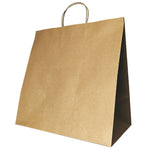 Delivery Paper Bags - Jumbo 350W x 370H x 220mm gusset - Twisted Handle - Kraft - Image #1