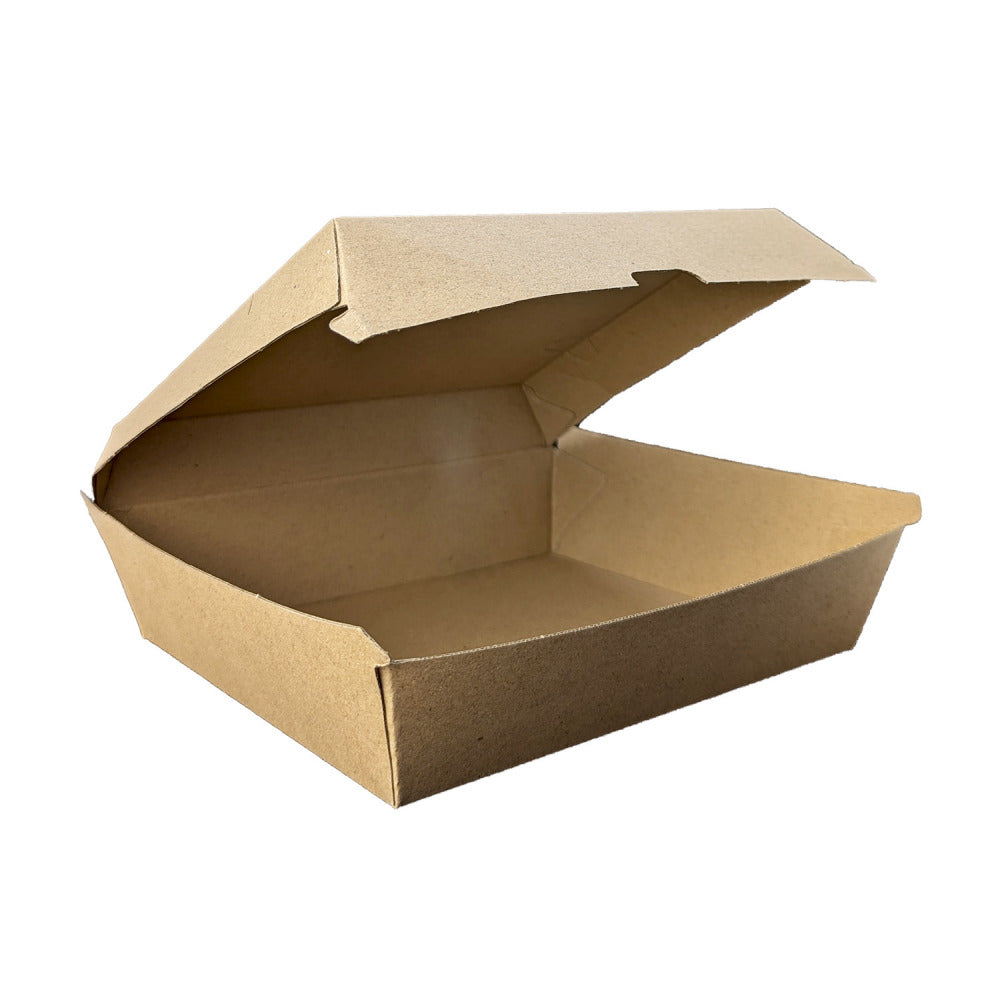 Dinner Clam Regular (178 x 160 x 75mm) Kraft Flute - Image #1