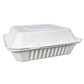 Dinner Clam Regular 9x9x3" (23x23x8cm) PFAS Free White - Sugarcane