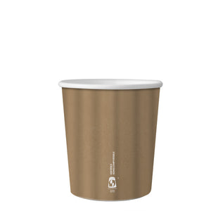 8oz (280ml) Emboss Kraft Double Wall Coffee Cup - Aqueous Coated - 89/90 Series - Image #1