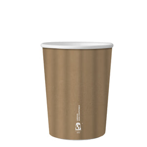 12oz (360ml)Emboss Kraft Double Wall Coffee Cup - Aqueous Coated - 89/90 Series - Image #1