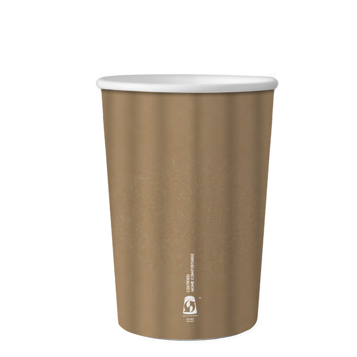 16oz (500ml) Emboss Kraft Double Wall Coffee Cup - Aqueous Coated - 89/90 Series - Image #1