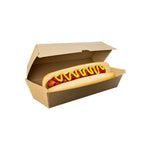 Hot Dog Clam (208 x 70 x 75mm) Kraft Flute - Image #1