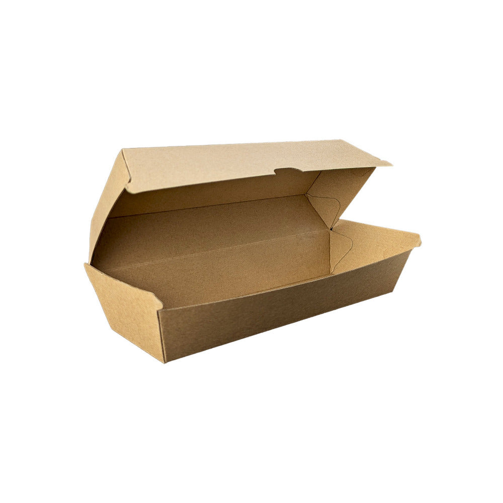 Hot Dog Clam (208 x 70 x 75mm) Kraft Flute - Image #3