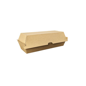 Hot Dog Clam (208 x 70 x 75mm) Kraft Flute - Image #2
