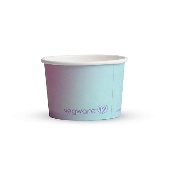 4oz (120ml) Ice Cream Paper Bowl - PLA Lined - Iridescent - Image #1