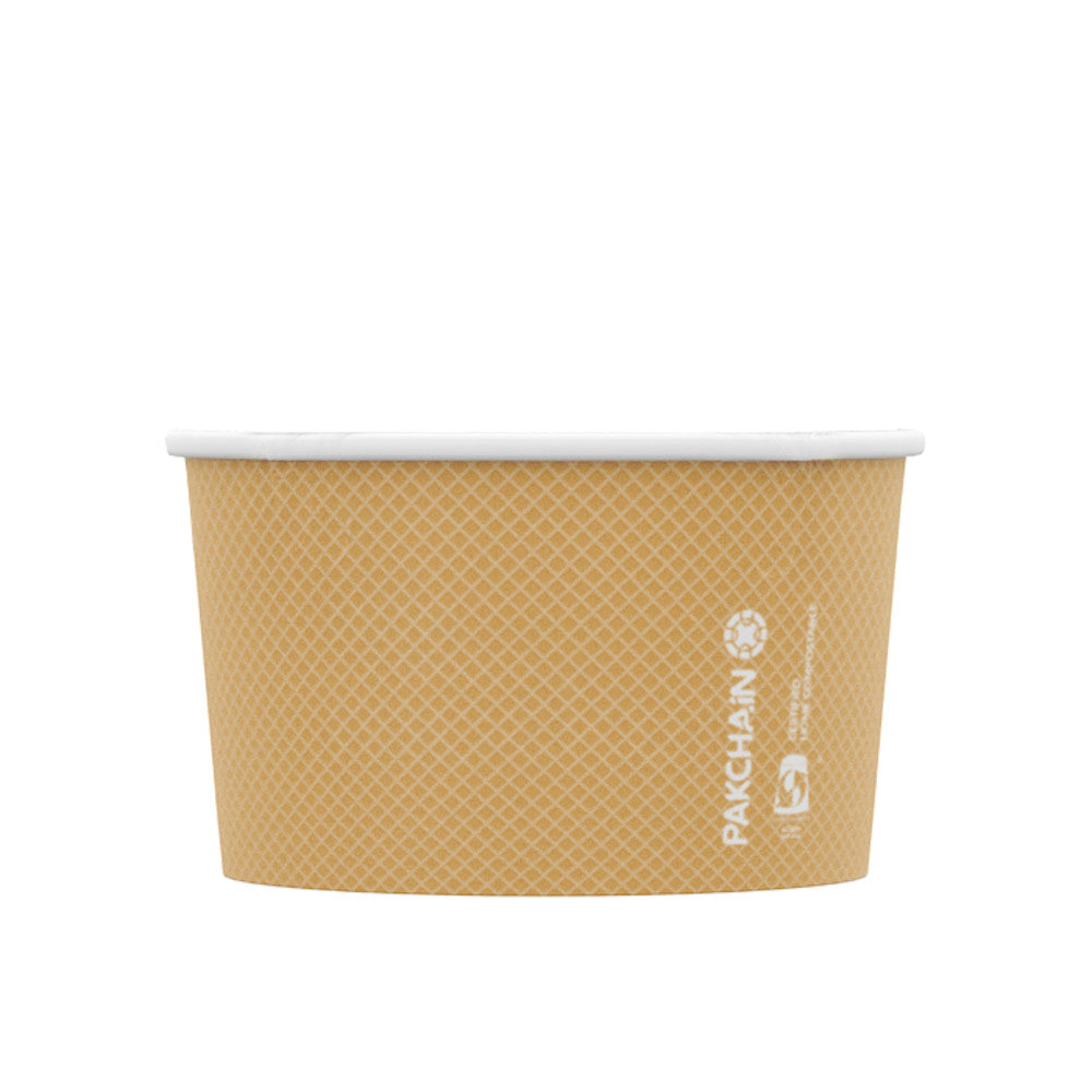 Large Ice Cream Paper Bowl - Aqueous Lined - Image #1