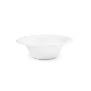 12oz (340ml) Tall Plant Fibre Bowl - PFAS Free - White - Image #1