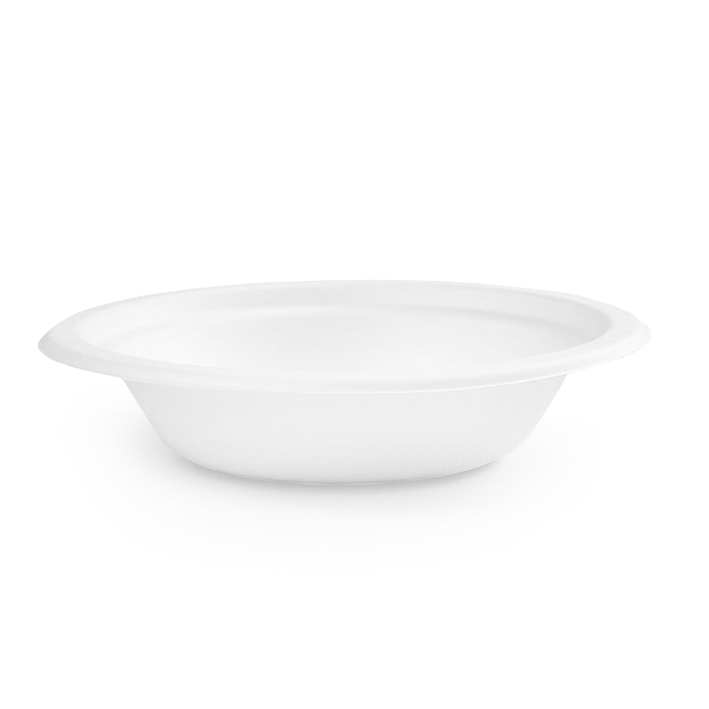 12oz (360ml) Wide Plant Fibre Bowl - PFAS Free - White
