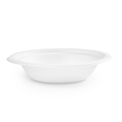 12oz (360ml) Wide Plant Fibre Bowl - PFAS Free - White