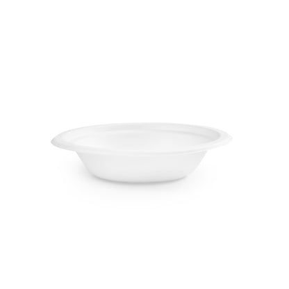 12oz (340ml) Wide Plant Fibre Bowl - PFAS Free - White