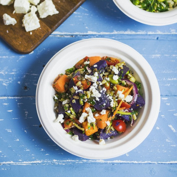 14oz (400ml) Wide Plant Fibre Bowl - PFAS Free - White - Image #2