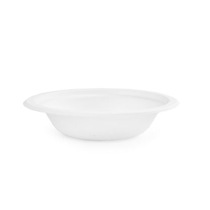 14oz (400ml) Wide Plant Fibre Bowl - PFAS Free - White - Image #1
