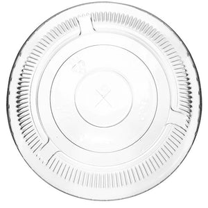 Flat RPET Lid - X Straw Hole - 107 Series