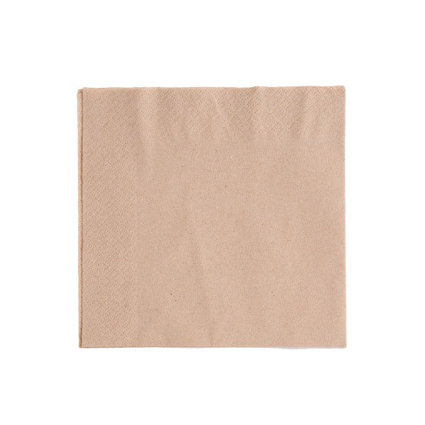 Lunch Napkin - 2 Ply - 1/4 Fold - 30x30cm - Natural - Image #1