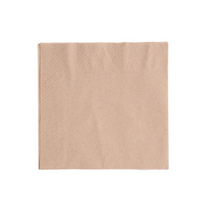 Lunch Napkin - 2 Ply - 1/4 Fold - 30x30cm - Natural - Image #1