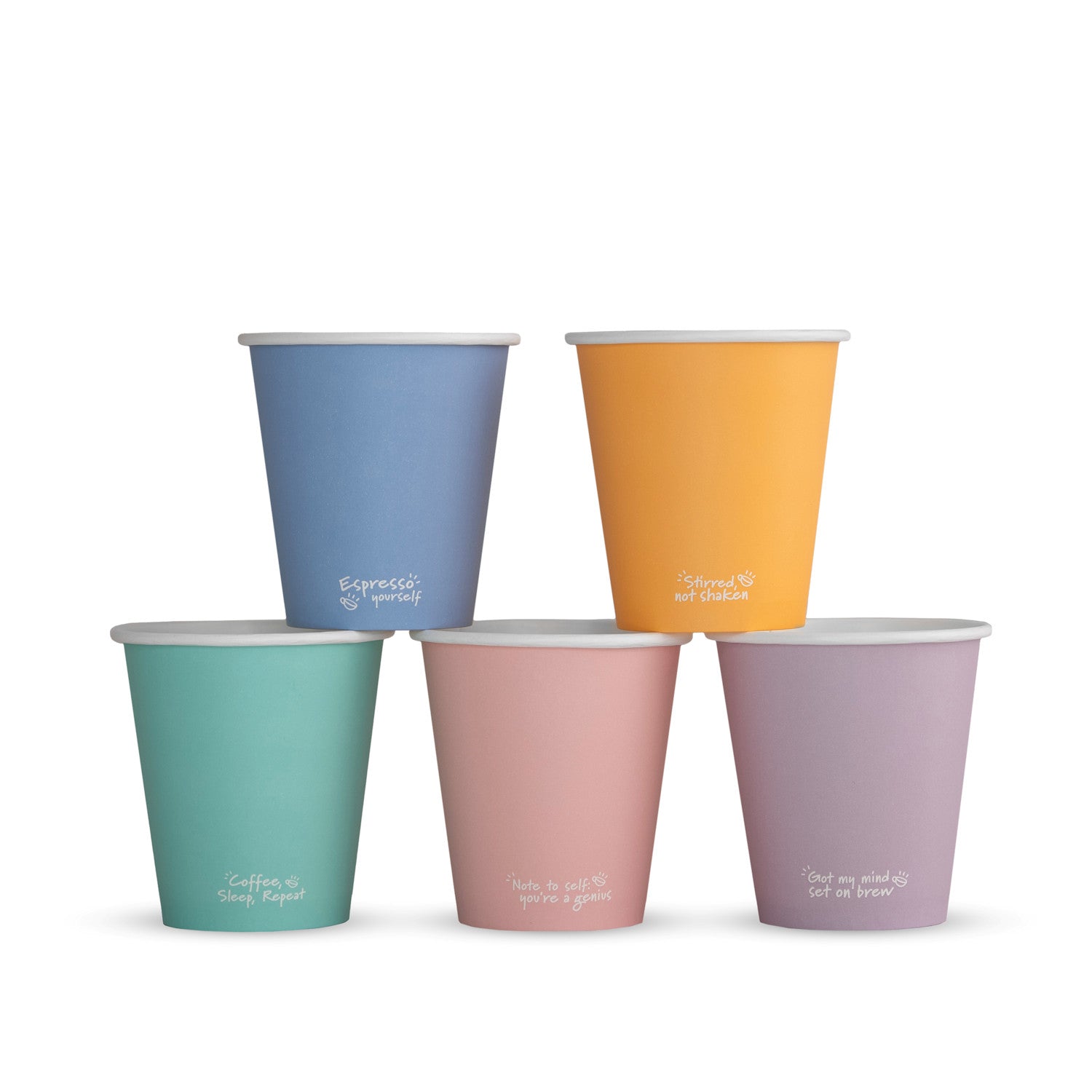 10oz (300ml) Feel Good Single Wall Coffee Cup - PLA Lined - 89/90 Series - Image #1