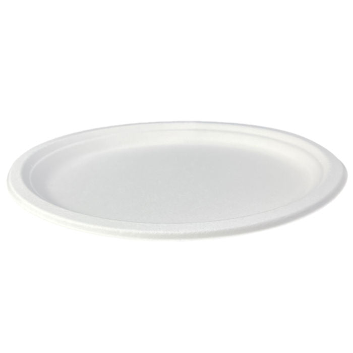 Oval Plate Large 12.5 x 10" (32 x 25cm) - PFAS Free White - Sugarcane