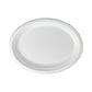 Oval Plate Small 10.5 x 8" (26 x 20cm) - PFAS Free White - Sugarcane