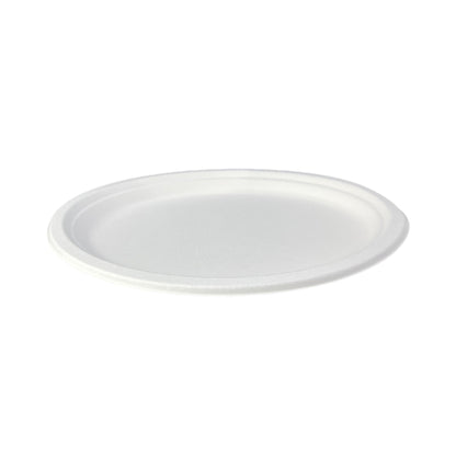 Oval Plate Small 10.5 x 8" (26 x 20cm) - PFAS Free White - Sugarcane