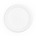 9" (23cm) Round Plant Fibre Plate - PFAS Free - White - Image #1