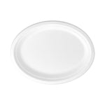 10" Oval Plant Fibre Plate - PFAS Free - White - Image #1