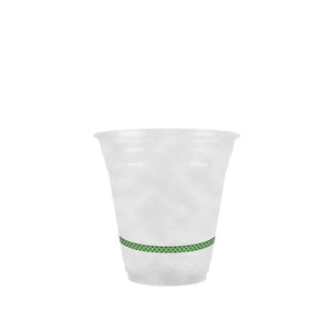 12oz (360ml) RPET Cup - Green Band - 98 Series