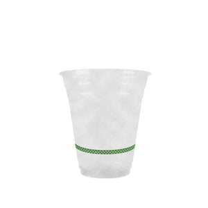 14oz (415ml) RPET Clear Cup - Green Band - 98 Series - Image #2