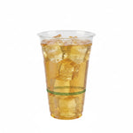 20oz (600ml) RPET Clear Cup - Green Band - 98 Series - Image #1