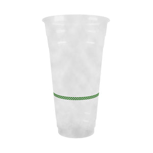 24oz (700ml) RPET Cup - Green Band - 98 Series