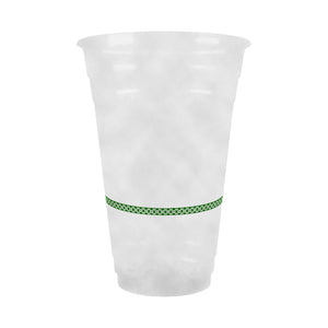 32oz (960ml) RPET Cup - Green Band - 107 Series