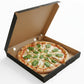 Pizza Box Gallery 15" x 42mm - Kraft/Design 10 - Black & Red - Hot Fresh Pizza