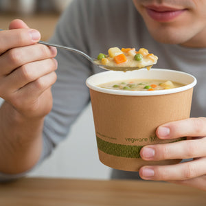 16oz (500ml) Paper Bowl - PLA Lined - Kraft - 115 Series