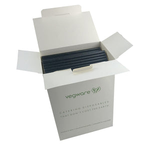 Paper Straws Cocktail 6 x 140mm - Black - Image #2