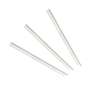 Paper Straws Bubble Tea Stab 12 x 230mm - White - Image #1