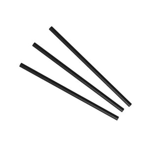 Paper Straws Cocktail 6 x 120mm - Black - Image #1