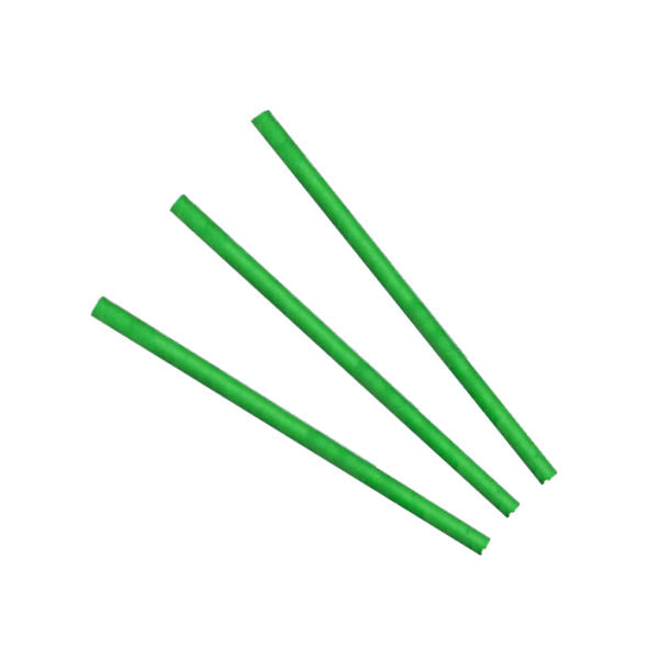 Paper Straws Cocktail 6 x 120mm - Green - Image #1
