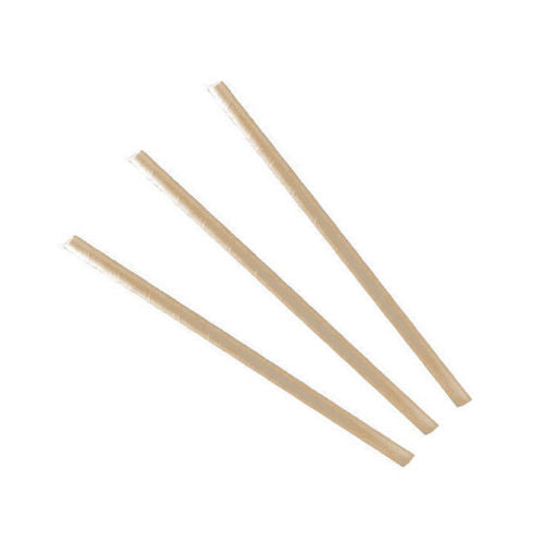 Paper Straws Cocktail 6 x 120mm - Kraft - Image #1