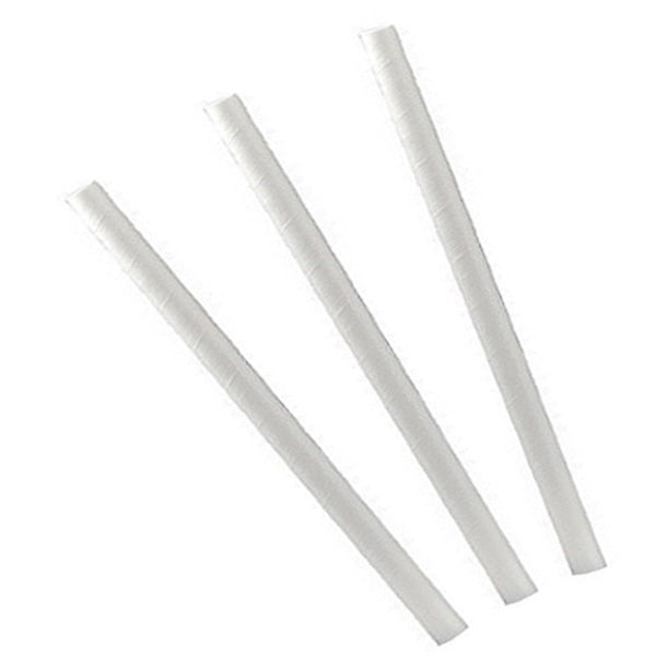 Paper Straws Jumbo 10 x 240mm - White - Image #1